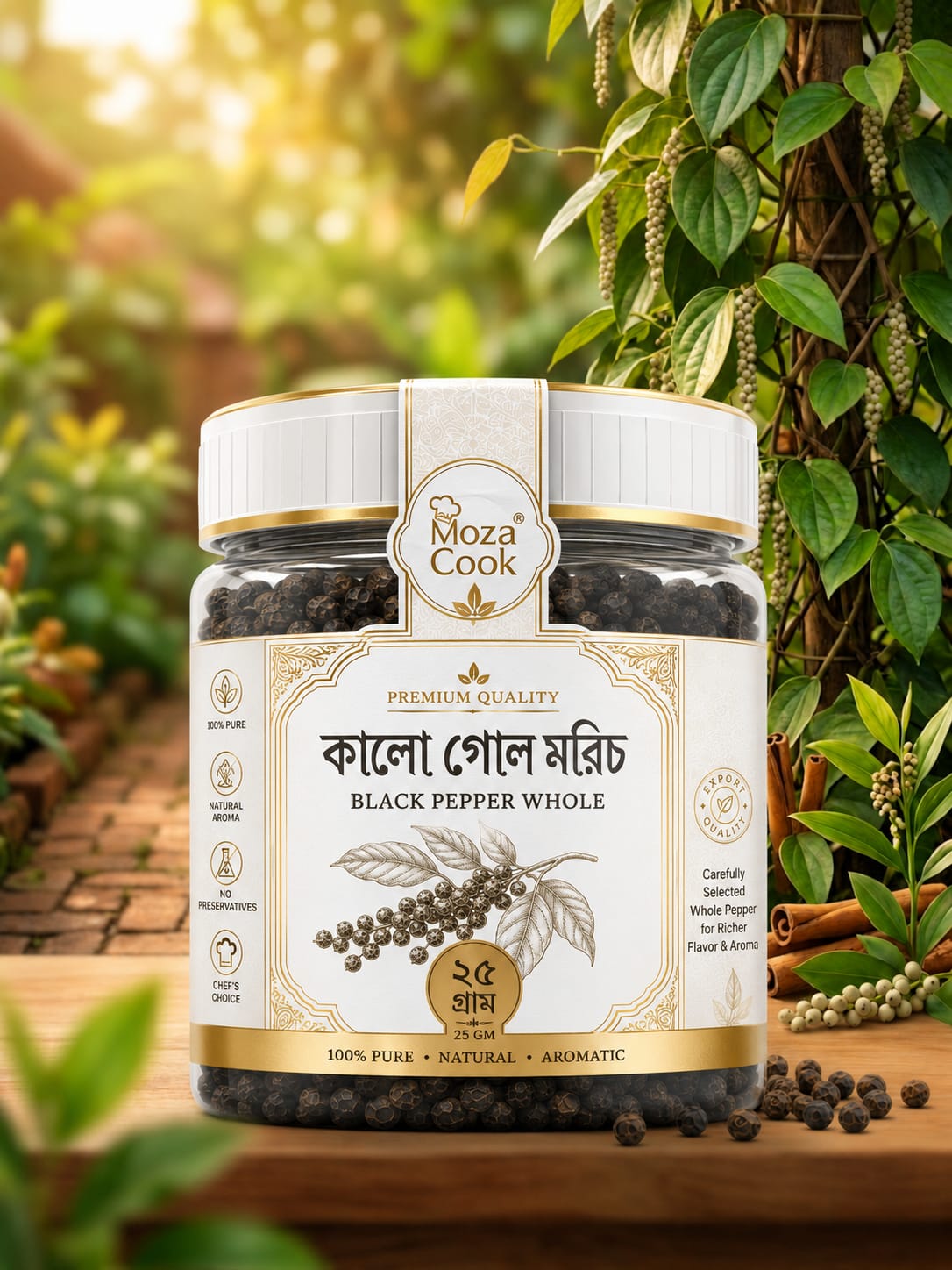 Premium Whole Black Pepper 25g