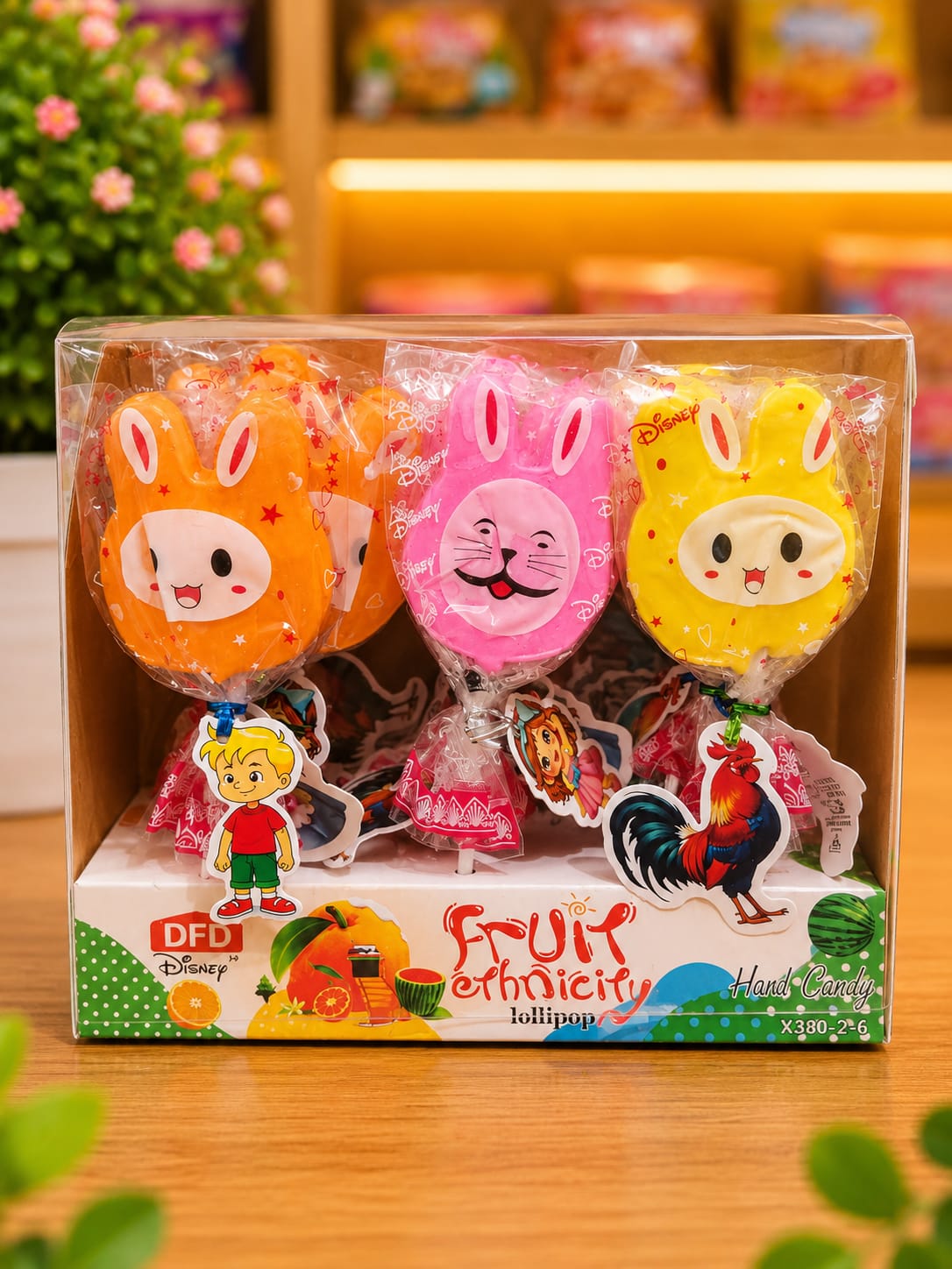 Fruit Ethnity Hand Candy- Bunny -Shaped Lollipops
