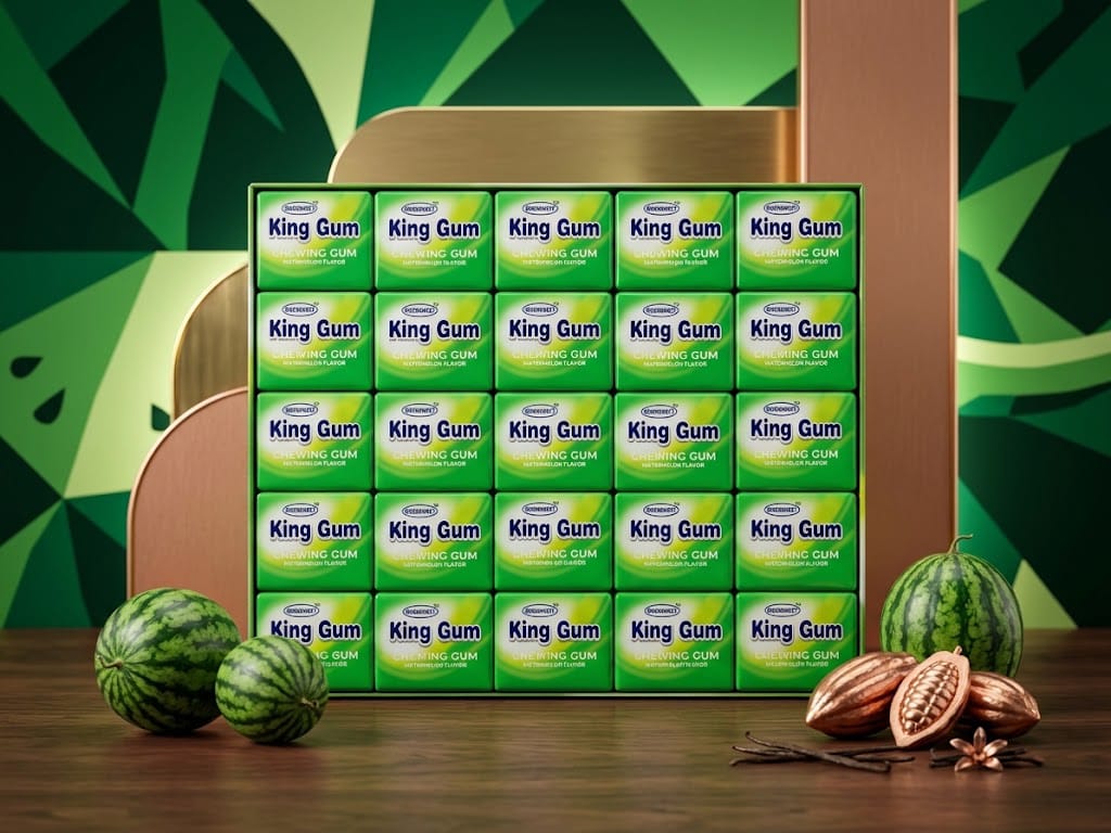 King Gum Watermelon Chewing Gum - Multipack 50 pcs