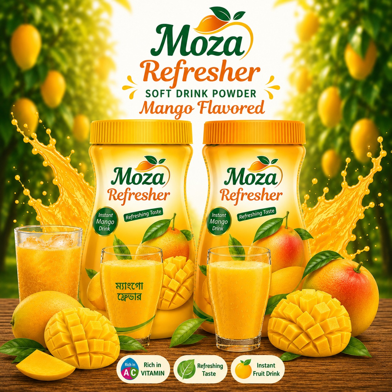 Refresher Mango Drinks Jar