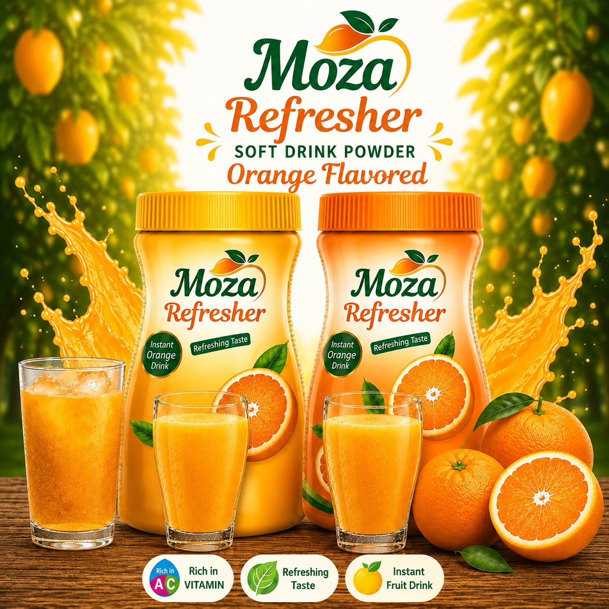 Refresher Orange Drinks Jar