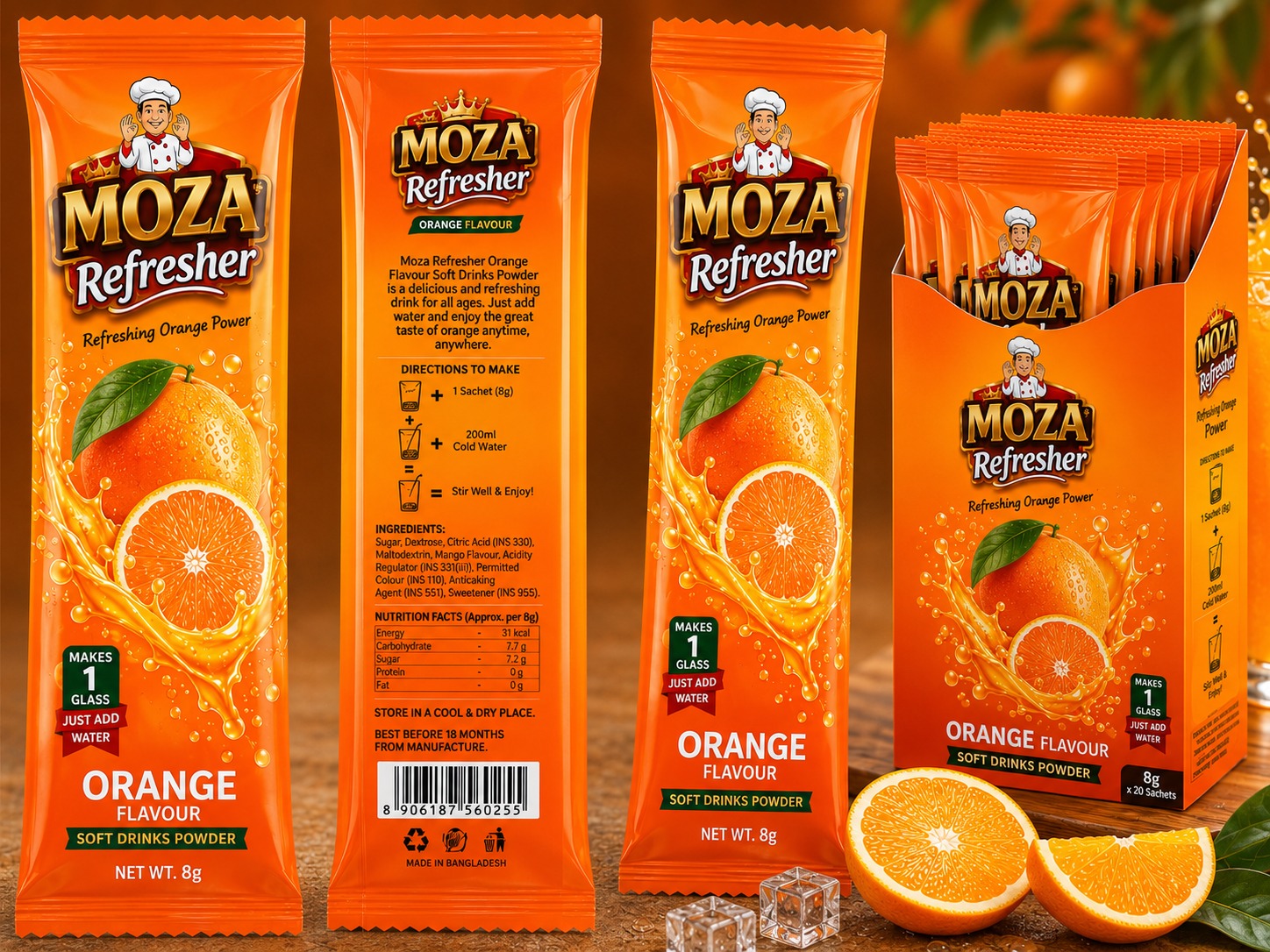 Refresher Orange Drinks Mini Pack 8g
